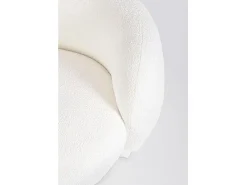Sofá em tecido com efeito bouclé branco - TECLA