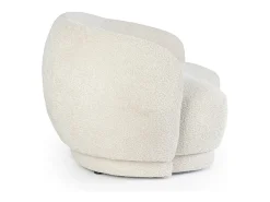 Sofá em tecido com efeito bouclé natural - TECLA