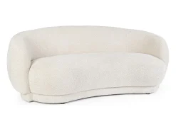 Sofá em tecido com efeito bouclé natural - TECLA