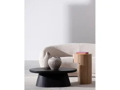 Sofá em tecido com efeito bouclé natural - TECLA