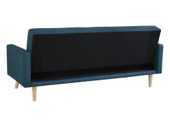 Sofá Escandinavo Conversível 3 Lugares Azul Pato WOODEN