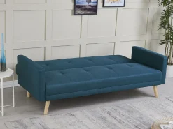Sofá Escandinavo Conversível 3 Lugares Azul Pato WOODEN