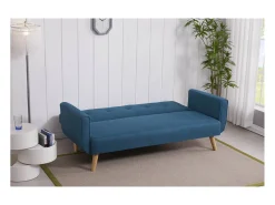 Sofá Escandinavo Conversível 3 Lugares Azul Pato BERLIM Moderno e Confortável