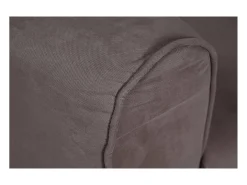 Sofá fixo 0, Sofá moderno de sala de 2 lugares em tecido, com braços e 2 almofadas incluídas, Fabricado na Itália, 125x73h85 cm, Cinza