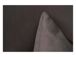 Sofá fixo 0, Sofá moderno de sala de 2 lugares em tecido, com braços e 2 almofadas incluídas, Fabricado na Itália, 125x73h85 cm, Cinza