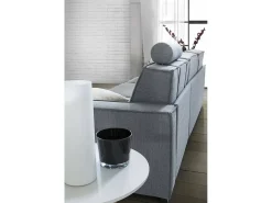 Sofá fixo Dauder, sofá de 2 lugares, 100% Fabricado na Itália, Sofá da sala em tecido, com braços finos, 160x95h90 cm, Cinza