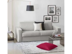 Sofá fixo Dciucc, sofá de 3 lugares, 100% Fabricado na Itália, Sofá da sala em tecido acolchoado, com braços padrão, 220x95h90 cm, Cinza