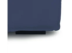 Sofá fixo Ddzek, sofá modular de 3 lugares com península direita, 100% Fabricado na Itália, Sofá de tecido moderno, 300x170h70 cm, Azul