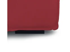 Sofá fixo Dflori, sofá modular de 3 lugares com península esquerda, 100% Fabricado na Itália, Sofá de tecido moderno, 300x170h70 cm, Vermelho