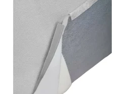 Sofá fixo Dlorenz, sofá modular de 2 lugares com península direita, 100% Fabricado na Itália, Sofá de tecido moderno, 220x170h70 cm, Cinza