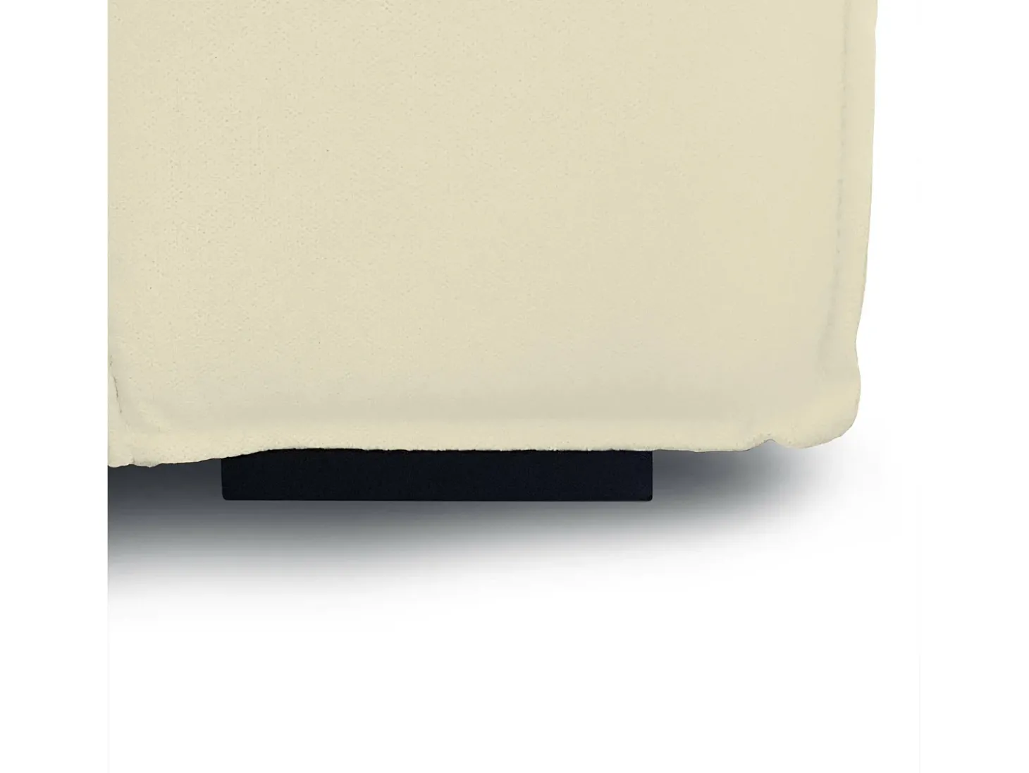 Sofá fixo Dmaiol, sofá modular de 4 lugares com península direita, 100% Fabricado na Itália, Sofá de tecido moderno, 340x170h70 cm, Bege