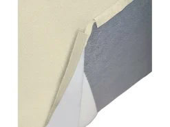 Sofá fixo Dmaiol, sofá modular de 4 lugares com península direita, 100% Fabricado na Itália, Sofá de tecido moderno, 340x170h70 cm, Bege