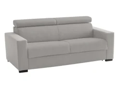 Sofá fixo Dpanad, ofá de 2 lugare, 100% Fabricado na Itália, Sofá da ala, em tecido acolchoado, com apoio de cabeça ajutávei â€<â€<e braço fino, 180x95h85 cm, Cinza
