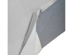 Sofá fixo Nadia, sofá modular de 2 lugares com península esquerda, 100% Fabricado na Itália, Sofá de tecido moderno, 220x170h70 cm, Cinza