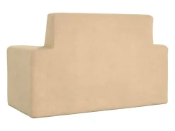 Sofá infantil de 2 lugares pelúcia cor creme