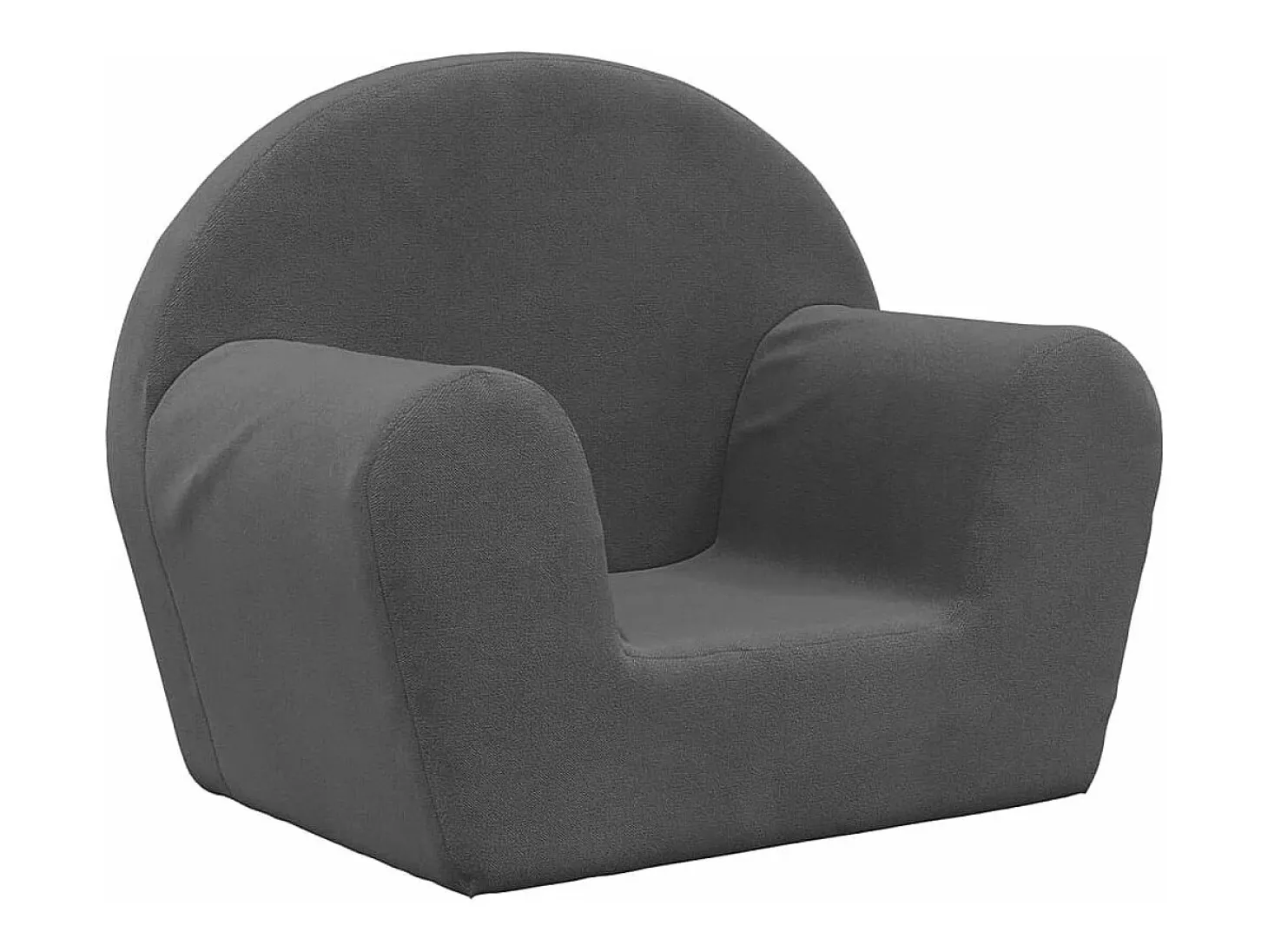 Sofá infantil pelúcia macia antracite PT261888