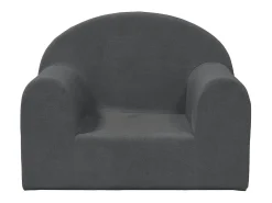 Sofá infantil pelúcia macia antracite PT193314
