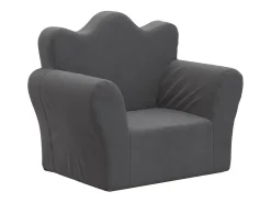 Sofá infantil pelúcia macia antracite PT204981