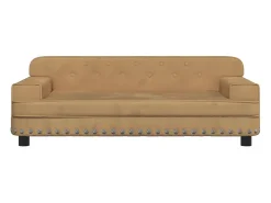 Sofá infantil 90x53x30 cm veludo castanho PT722527