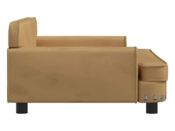 Sofá infantil 90x53x30 cm veludo castanho PT722527