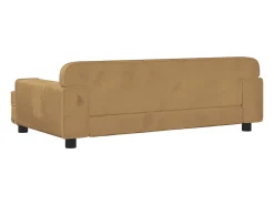 Sofá infantil 90x53x30 cm veludo castanho PT722527