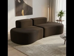 Sofá Lounge duplo - chocolate preto