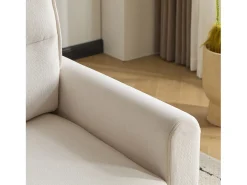 Sofá moderno 2 lugares - dobrável - com função de encaixe - bege