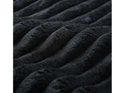 Sofá modular com chaise longue em L, assento profundo, estofamento em espuma comprimida, preto