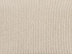 Sofá modular com poltrona e pufe em veludo canleado bege NOUMARA