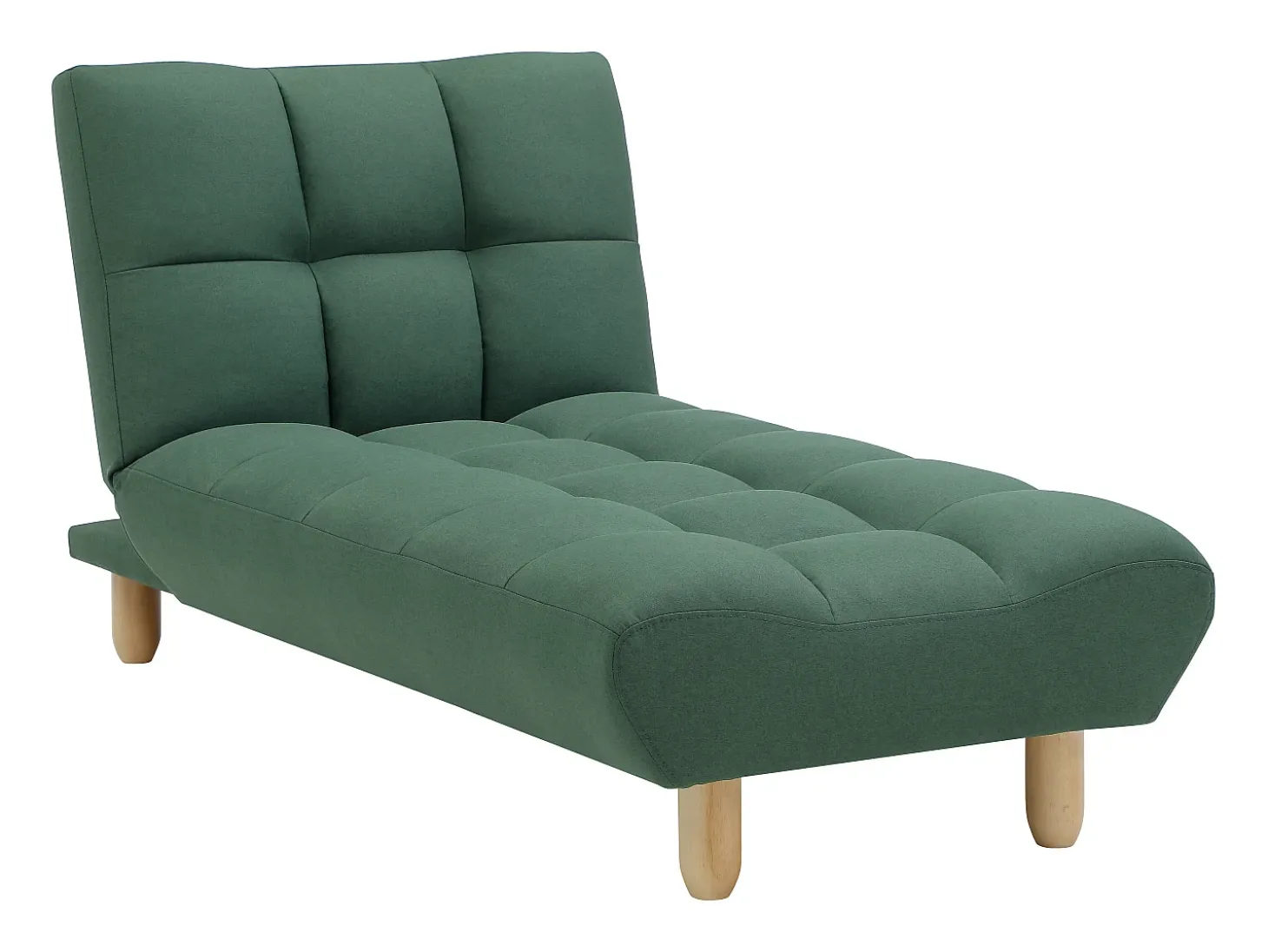 Sofá modular convertível em tecido verde ESTEBAN