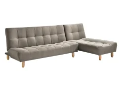 Sofá modular convertível ESTEBAN em tecido taupe