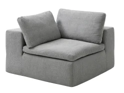 Sofá modular de 2 lugares em tecido cor cinza CORTOLINE
