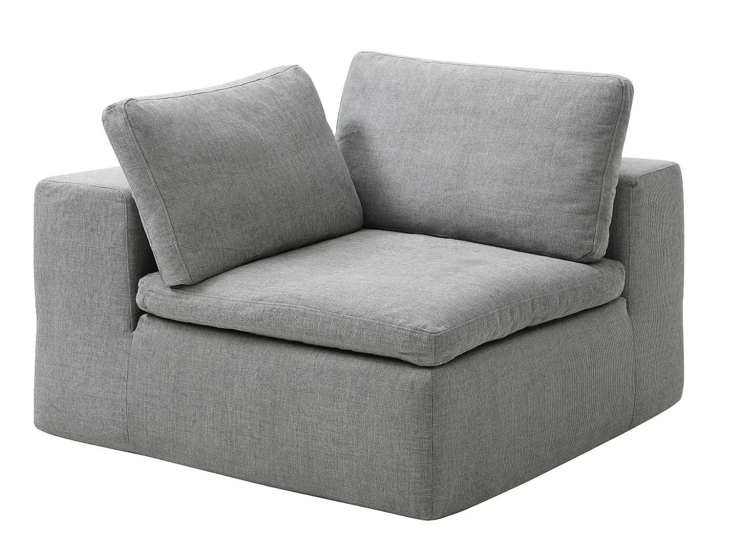 Sofá modular de 2 lugares em tecido cor cinza CORTOLINE