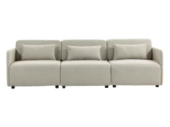 Sofá modular MIA de 3 lugares em tecido bege