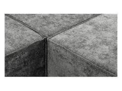 Sofá modular reto em tecido texturado "Lusso" - 3 lugares - Cinza