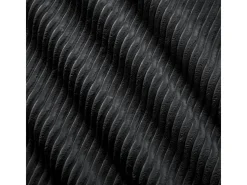 Sofá modular veludo côtelê - 2 lugares - com 2 almofadas e 2 puff - base antiderrapante - 208x178x70cm - Preto