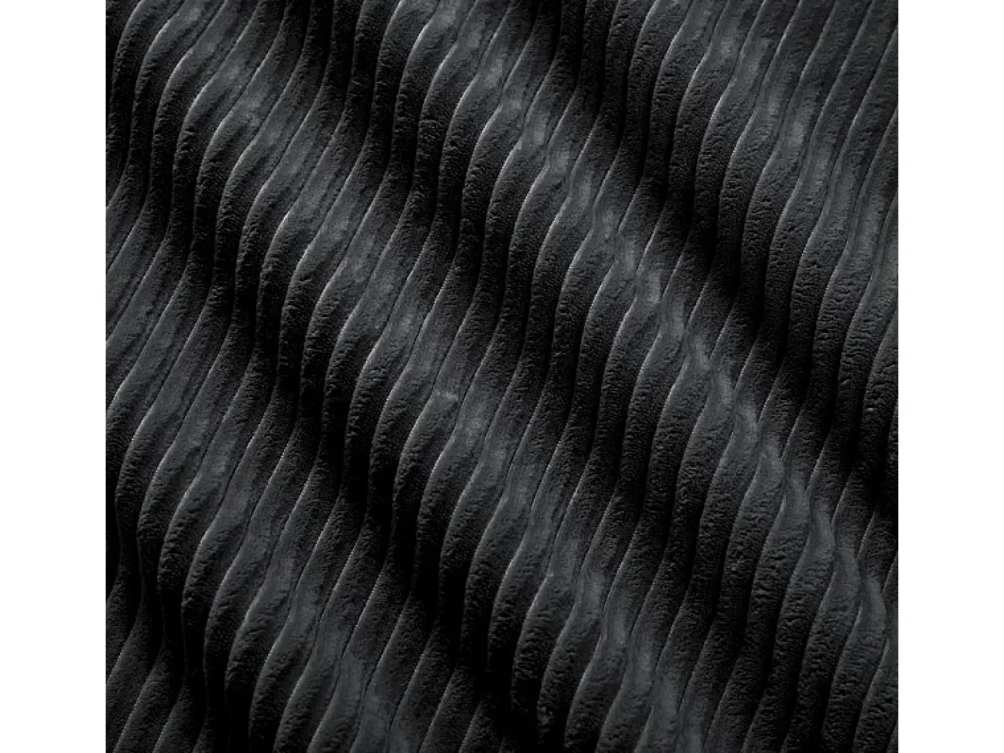 Sofá modular veludo côtelê - 2 lugares - com 2 almofadas e 2 puff - base antiderrapante - 208x178x70cm - Preto