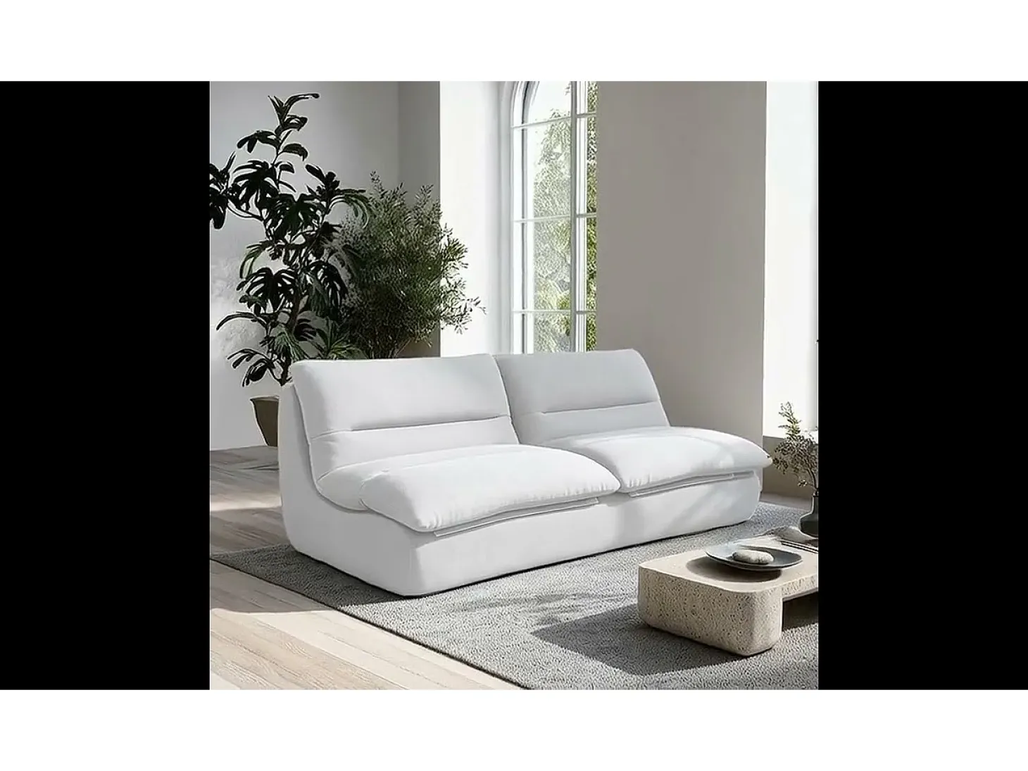 Sofá Nuvia Duplo 2 lugares - branco