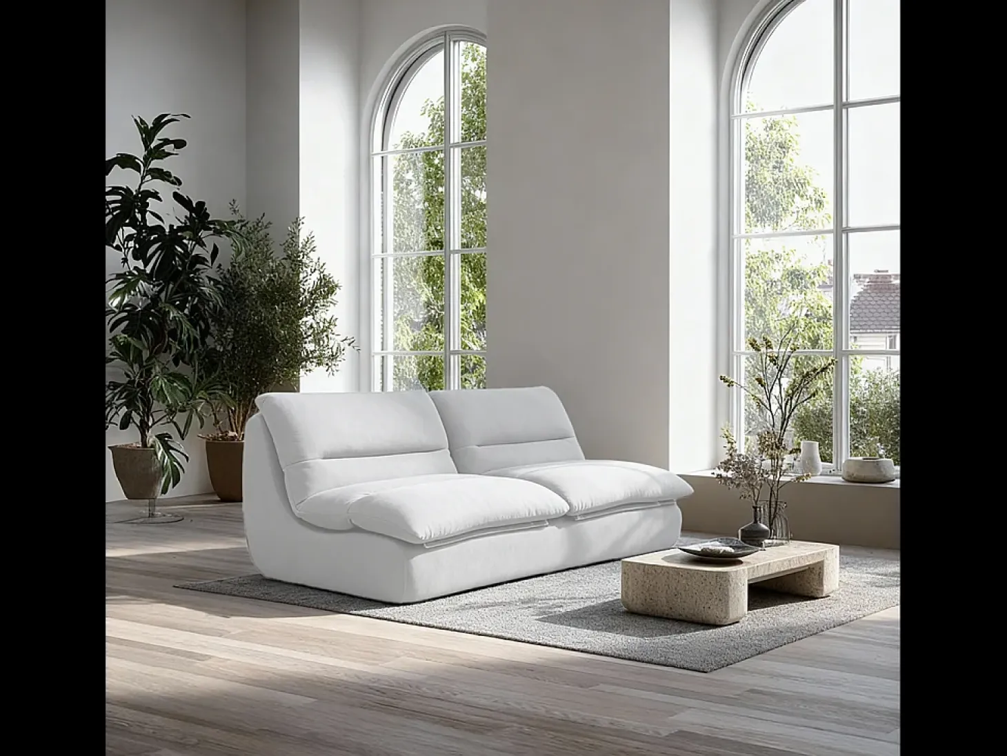 Sofá Nuvia Duplo 2 lugares - branco