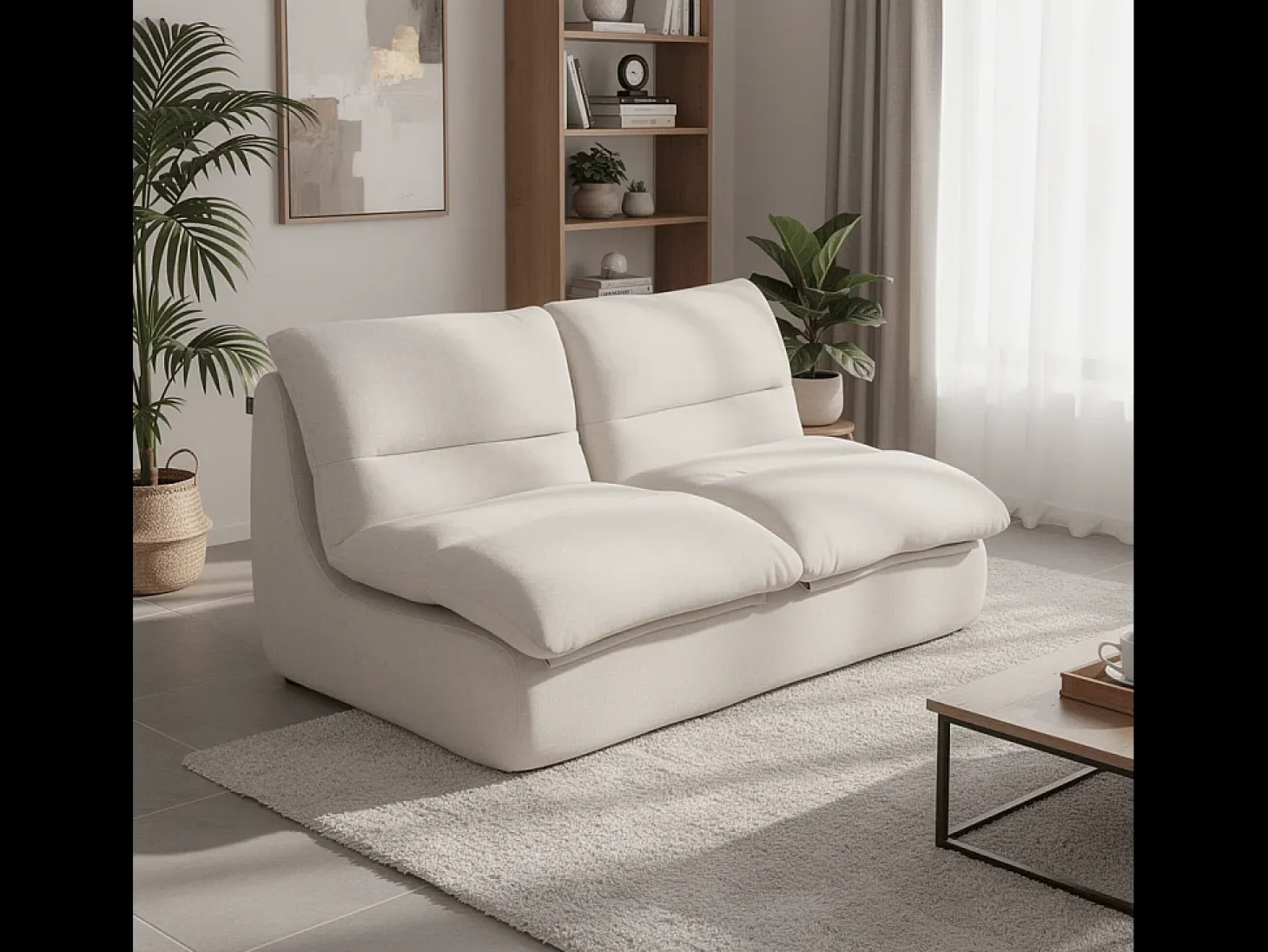 Sofá Nuvia Duplo 2 lugares - branco