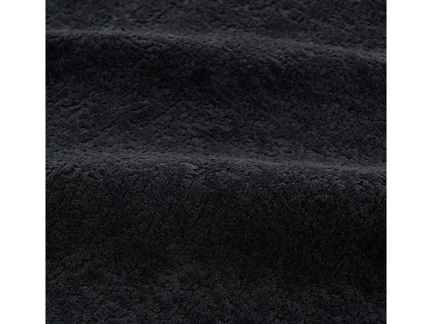 Sofá panorâmico modular 5 lugares - de tecido Chenille preto - com 6 almofadas - 263x171x66cm