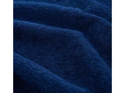 Sofá panorâmico modular 5 lugares - de tecido Chenille azul - com 6 almofadas - 263x171x66cm