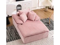 Sofá reclinável de 1 lugar - Poltrona em bombazine - Não necessita de montagem - Rosa