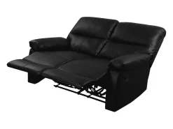 Sofá relaxante "Lincoln" - 147 x 89 x 103 cm - 2 lugares - Preto