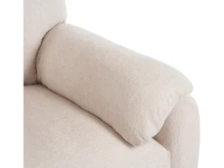 Sofá reto bege - Sofá com braços e encosto - Chenille - para sala de estar e quarto