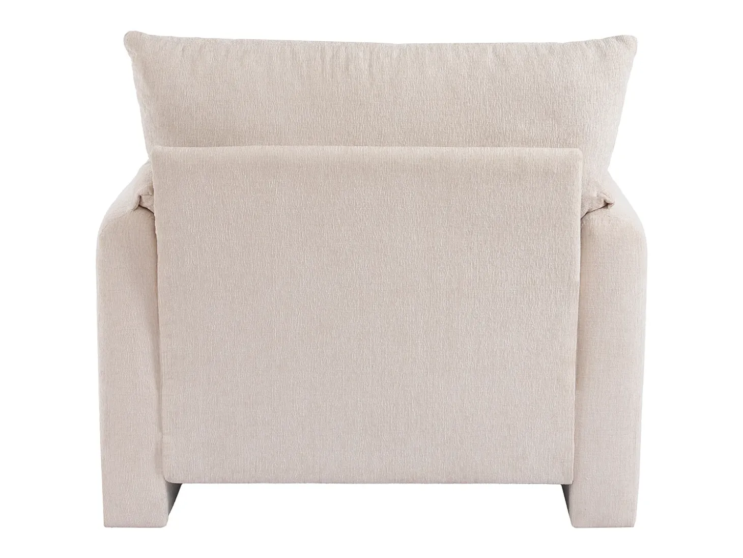 Sofá reto bege - Sofá com braços e encosto - Chenille - para sala de estar e quarto