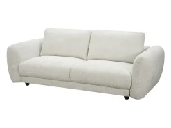 Sofá reto em tecido chenille "Saint Germain S" - 3 lugares - bege