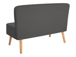 Sofá tecido 117x55,5x77 cinzento-escuro