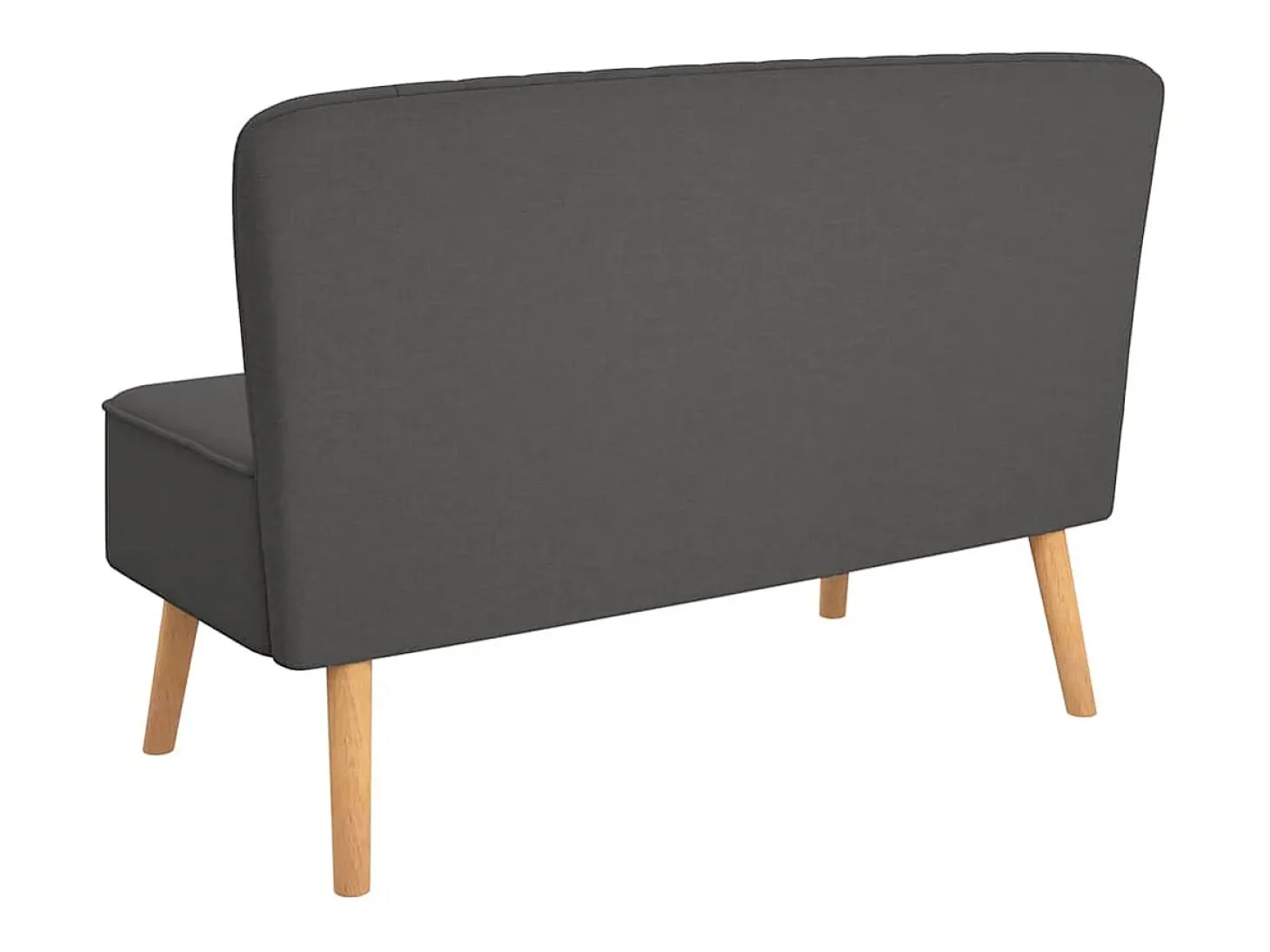Sofá tecido 117x55,5x77 cinzento-escuro