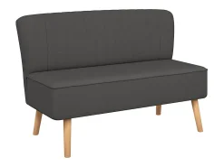Sofá tecido 117x55,5x77 cinzento-escuro